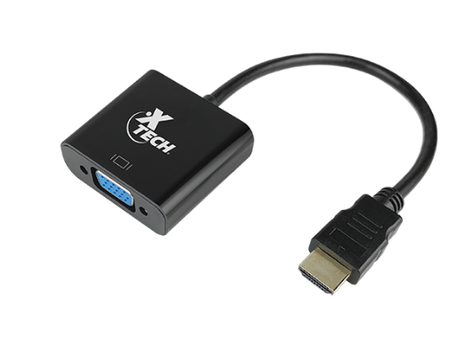 ADAPTADOR DE VIDEO XTECH HDMI MACHO A VGA HEMBRA