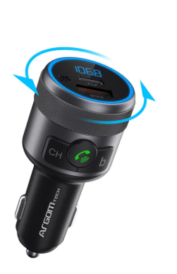 CARGADOR DE CARRO PARA CELULAR ARGOM CON MANOS LIBRES BT V5.1