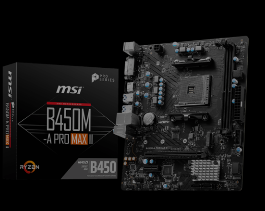 AMD RYZEN 5 5600GT WINDOWS 11 MSI B450M-A PRO MAX II 16GB DDR4-3600 SSD 512 M.2 NVME MSI Mag 550W 80 Plus Bronce
