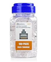 BOTE CONECTOR RJ45 CABLE MATTERS PASS CAT6, 200 PLUGS, SIN BLINDAJE