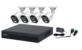 KIT DAHUA 4 CAMARAS 2MP SMART DUAL LIGHT DVR 4CH 4 CAMARAS BULLET