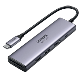HUB UGREEN USB-C 6 PUERTOS (GRIS)