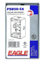 CAJA AGUILA EMT ELEC METAL 2X4" FSB50-5X