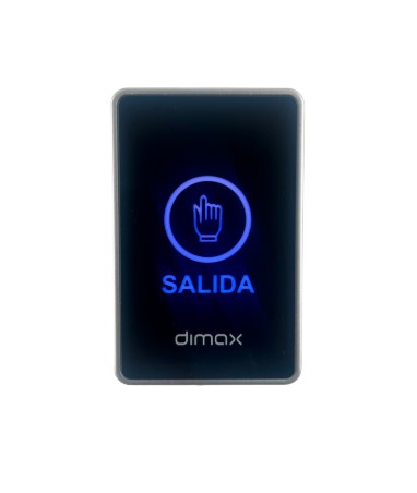 BOTON DE SALIDA DIMAX CHAPA 4X2 LUZ LED AZUL