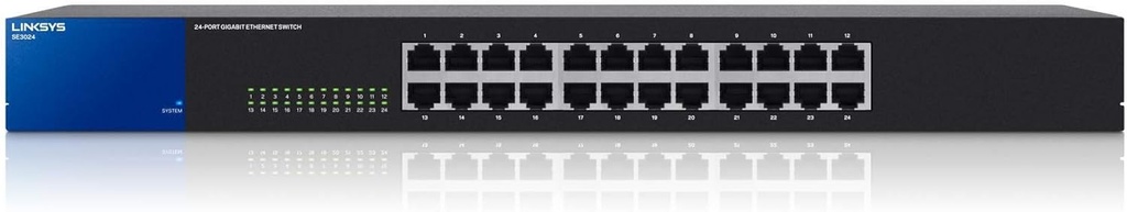 SWITCH LINKSYS NO ADMINISTRABLE METALICO 24 PUERTOS 10/100/1000