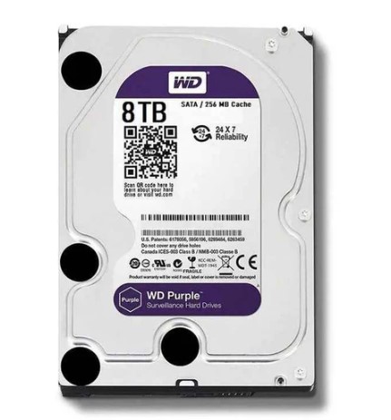 DISCO DURO WD DE 8TB PURPLE PARA VIDEOVIGILANCIA