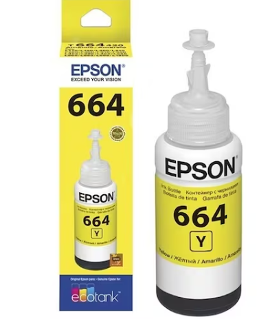 [T664420-AL] BOTELLA DE TINTA EPSON AMARILLO PARA ECOTANK L110/L200/L210/L220/L350/L355/L365/L375/L555/L565/L575/L17