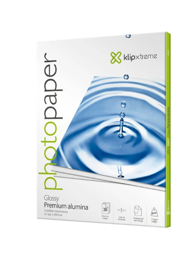 [KPG-120] PAPEL PARA FOTO KLIP GLOSSY BRILLANTE TAMAÑO 8.5X11" 20 HOJAS
