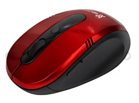 [KMW-330RD] MOUSE INALAMBRICO KLIP VECTOR 6 BOTONES, ERGONOMICO, COLOR ROJO