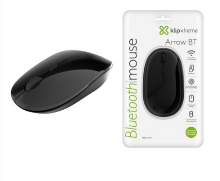 [KMB-251BK] MOUSE BLUETOOTH KLIP ARROW 4 BOTONES ECONOMICO COLOR NEGRO