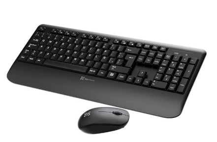 [KCK-300S] TECLADO Y MOUSE INALAMBRICO KLIP,  SLIM/COLOR NEGRO