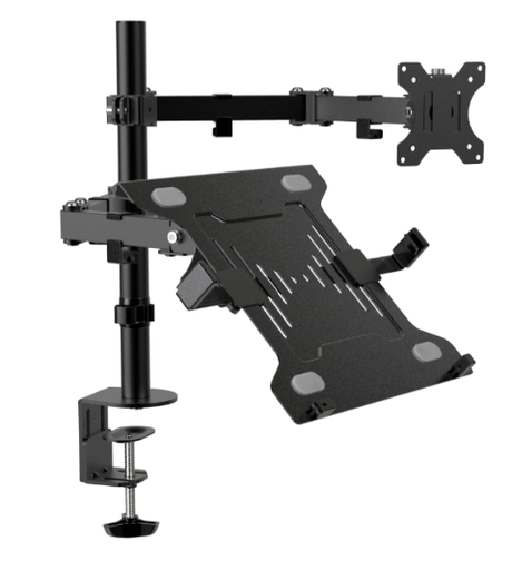 [KMM-301] SOPORTE DOBLE KLIP PARA LAPTOP 15.6" Y MONITOR TAMAÑOS 13-32"