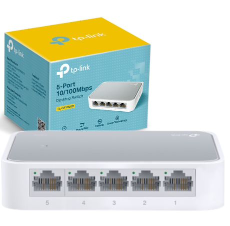[TL-SF1005D] SWITCH TP-LINK 5 PUERTOS 10/100 MBPS DE ESCRITORIO
