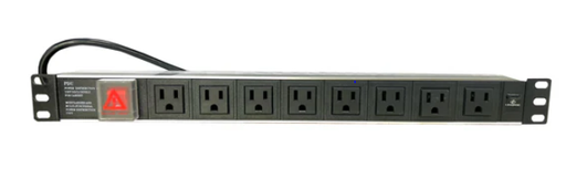 [QHPSE10A] PDU CATCOM DE 8 TOMAS, HORIZONTAL, 1U, 2Mts.