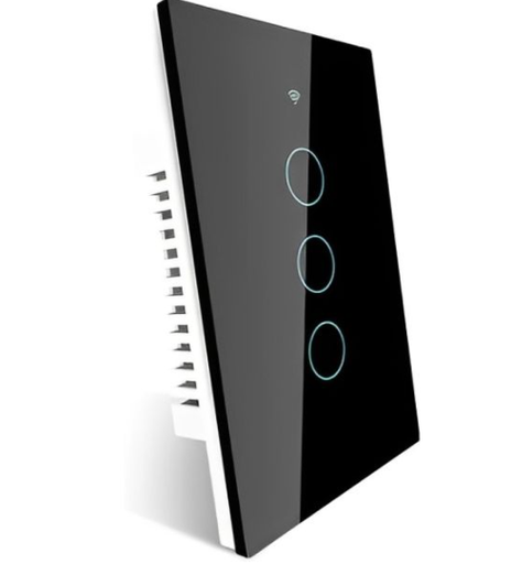 [WRS-US3-L-BK] SMART SWITCH 3 INTERRUPTORES MoesGo INTERRUPTOR INTELIGENTE WIFI  2ªGENERACION  NO NEUTRO