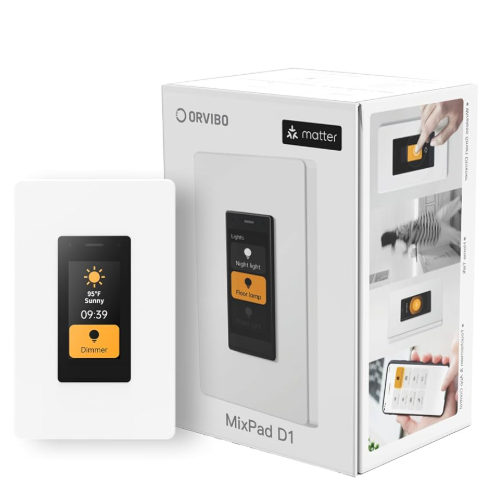 [X003BDQ1ZR] INTERRUPTOR ORVIBO DE ATENUACION INTELIGENTE FUNCIONA CON APPLE HOME, ALEXA Y GOOGLE HOMECON PANTALLA DE CLIMA MONITOREO DE ENERGIA UN SOLO POLO REQUIERE, CABLE NEUTRO