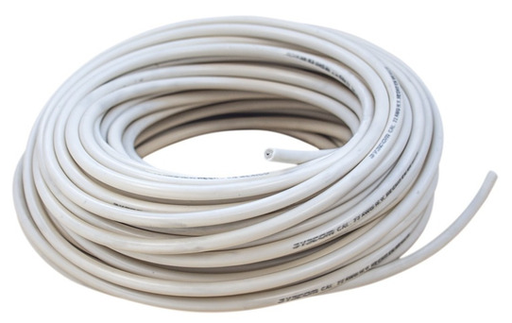 [BUJIAWH-METRO] CABLE BUJIA ALTA DOBLE AISLAMIENTO BLANCO DE ALUMINIO, 50 MTS METRO