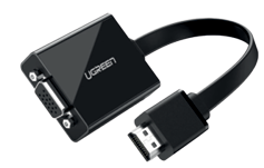 [40248] CONVERTIDOR UGREEN HDMI M A VGA H 25CM (NEGRO)