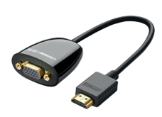 [40253] CONVERTIDOR UGREEN HDMI M A VGA H SIN AUDIO (NEGRO)