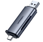 [50706] LECTOR DE MEMORIA UGREEN USB SD/MICRO SD/USB-C